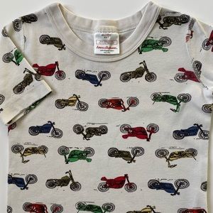 Hanna Andersson Top Size 120 6 7 Motorcycles Long Johns Short Sleeve Cotton